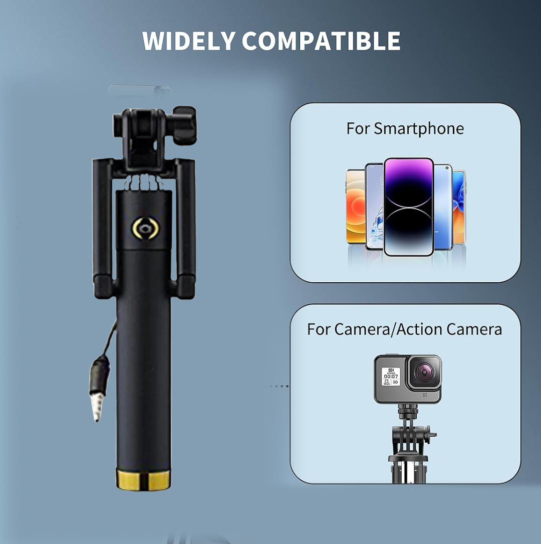 Selfie Stick with Aux Wire – Universal Phone Holder | Secondary image