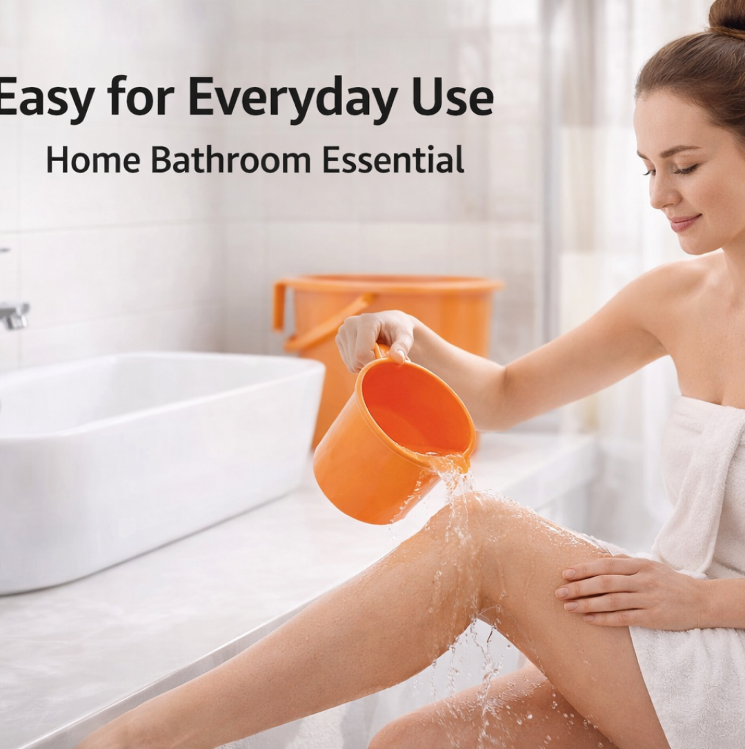 Plastic Bathroom Mug – Durable 1L BPA-Free for Daily Use | Bathora Secondary image