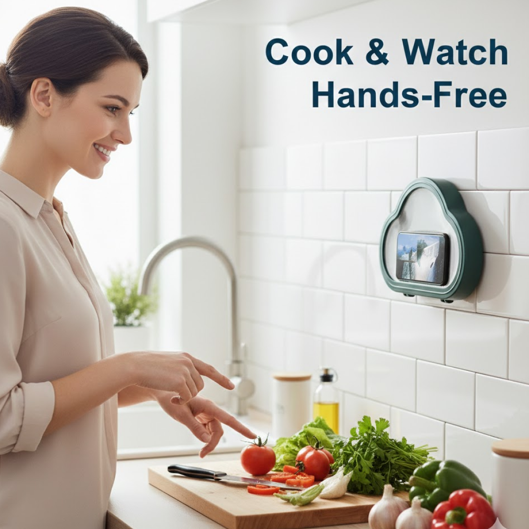 Waterproof Phone Holder – Wall Mount for Shower & Kitchen | Phonixio Secondary image