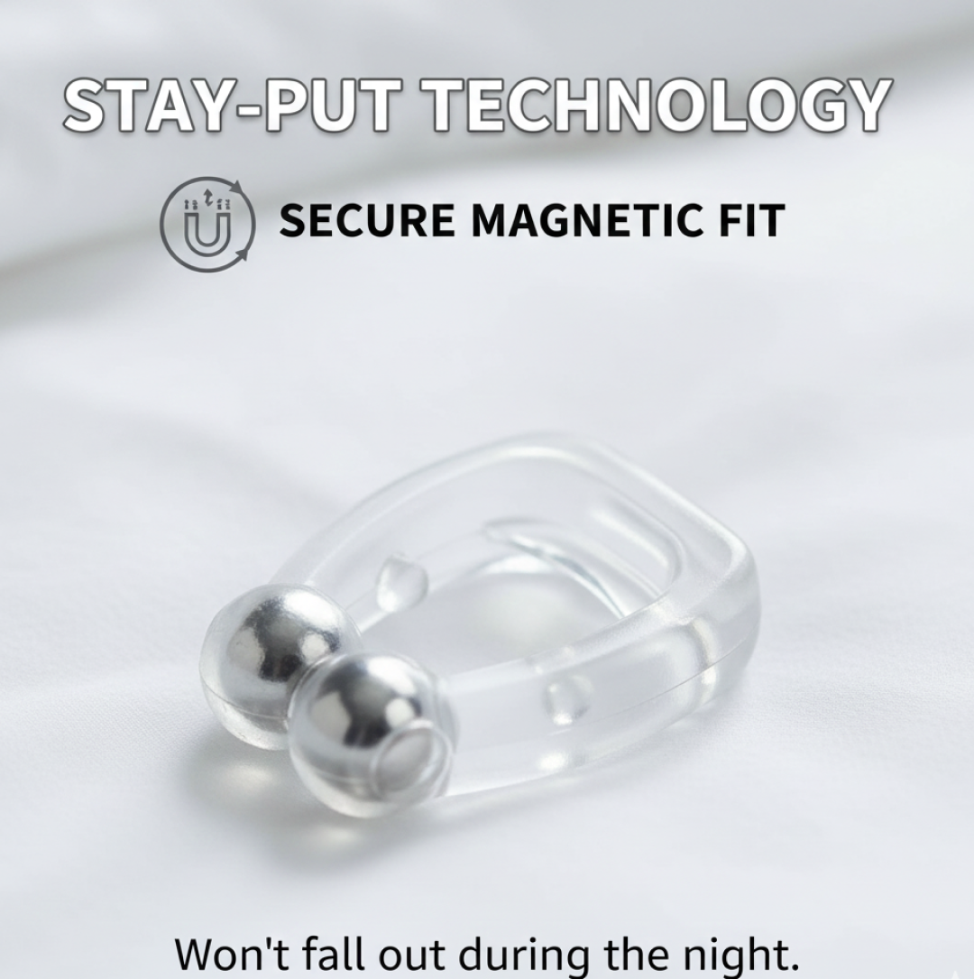 Anti-Snore Nose Clip – Silicone for Comfortable Sleep | AuriGlam Secondary image