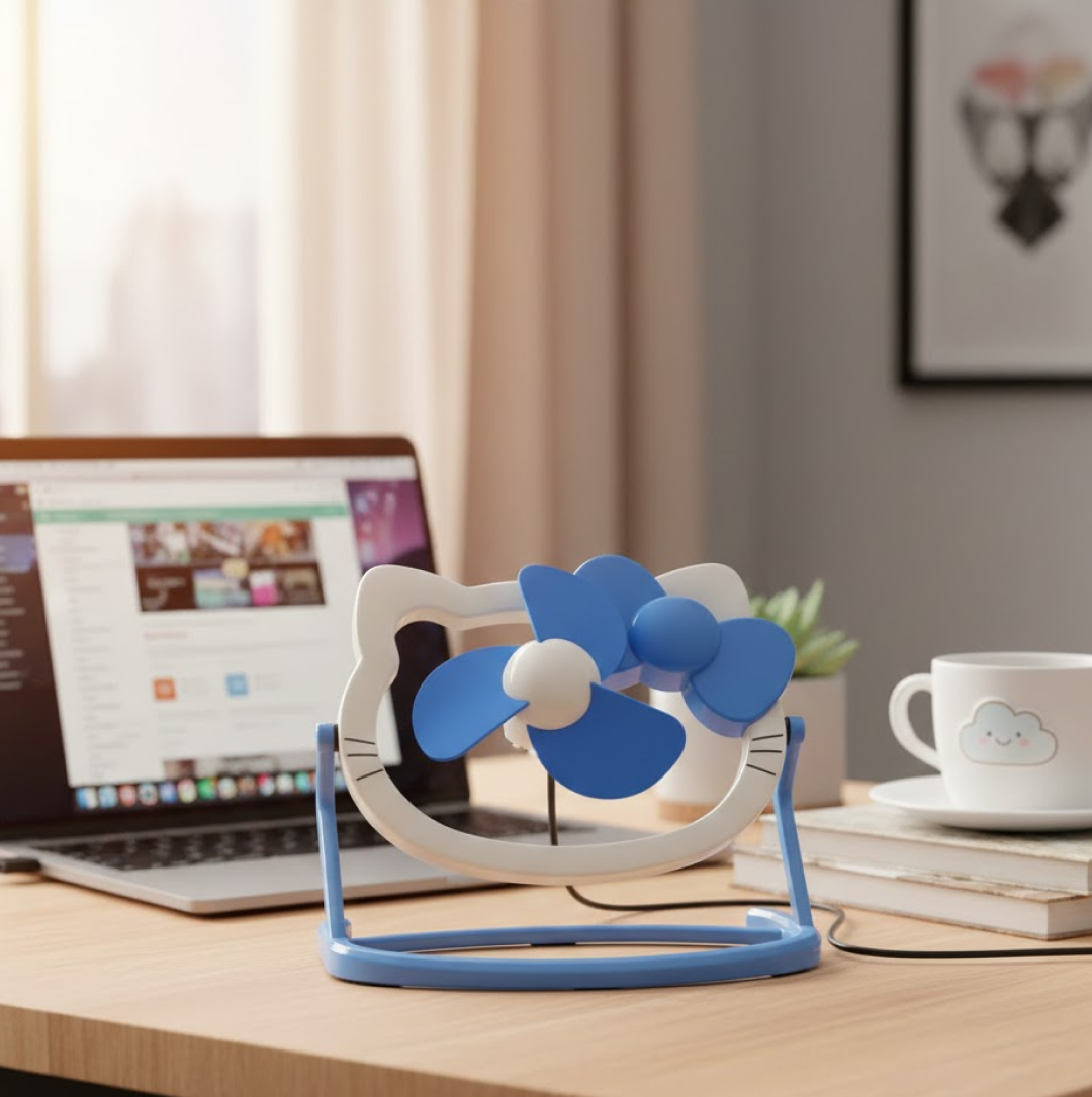 USB Mini Fan – Quiet & Portable Desk Fan for Home & Office | VoltDesk Secondary image
