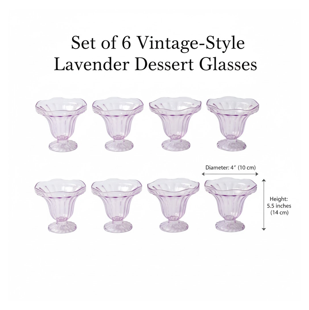 Plastic Ice Cream Bowls – Tulip Design, Set of 6 | Serve Stellar Secondary image