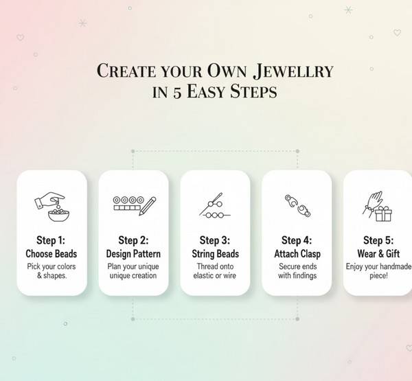 Metal clasps and accessories in DIY Jewellery Making Kit for creating jewelry pieces