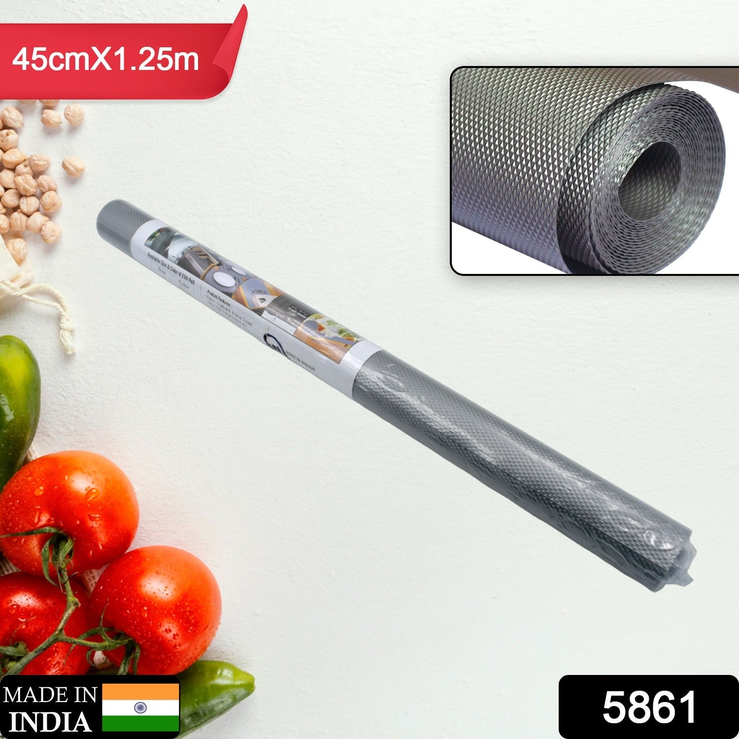 Anti-Slip Shelf Liner – Multipurpose Mat 45cmx1.25m | Bathora Secondary image