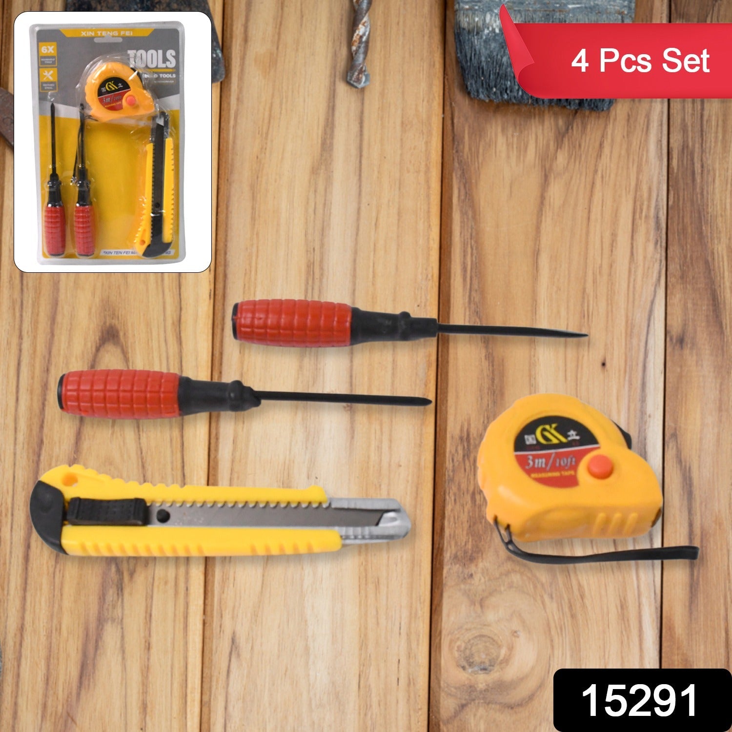 4 in 1 Hand Tool Kit – Durable, Portable Home Repair Set Secondary image
