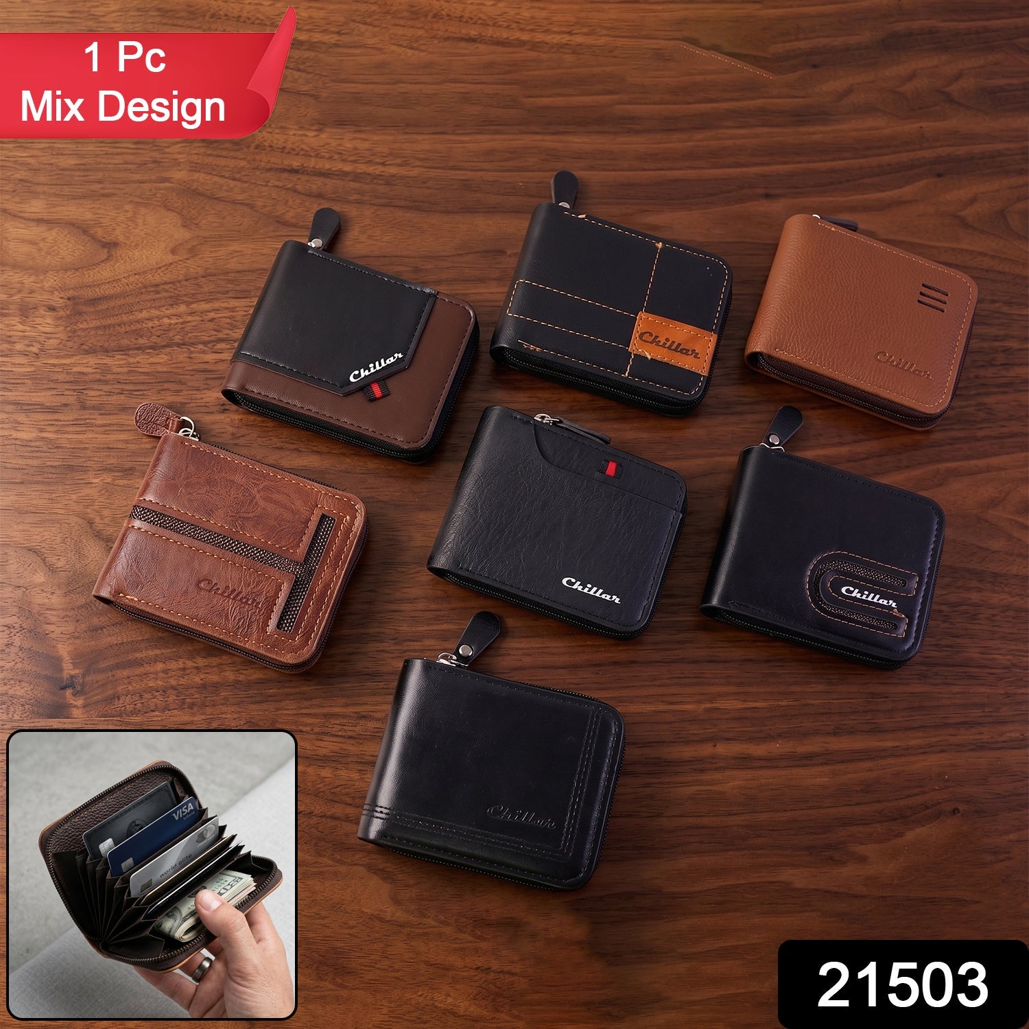 Zip-Around Cardholder Wallet – Secure Compact Design for Men & Women Secondary image