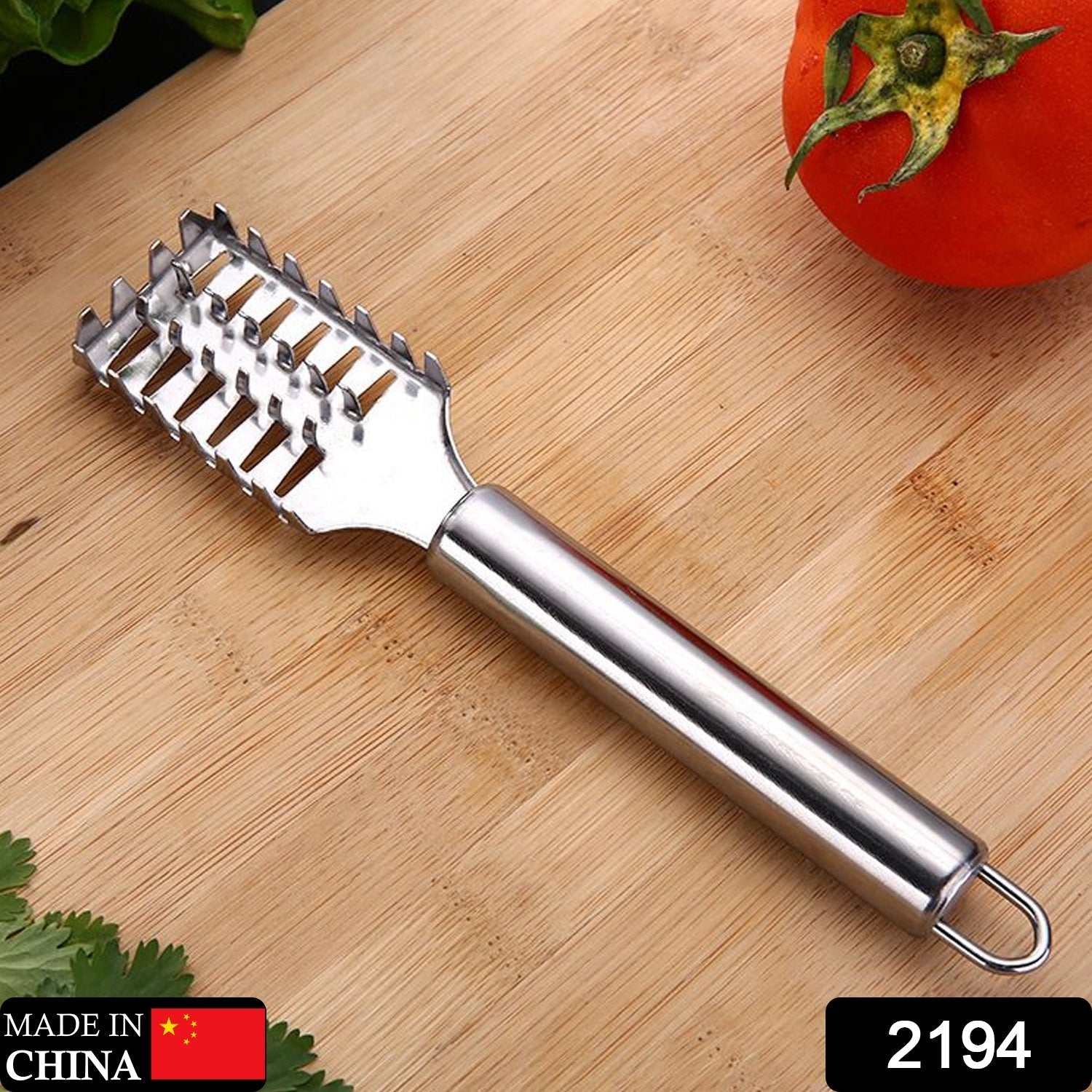 Fish Scale Remover – Sawtooth Stainless Steel Scraper | Quickslice Secondary image