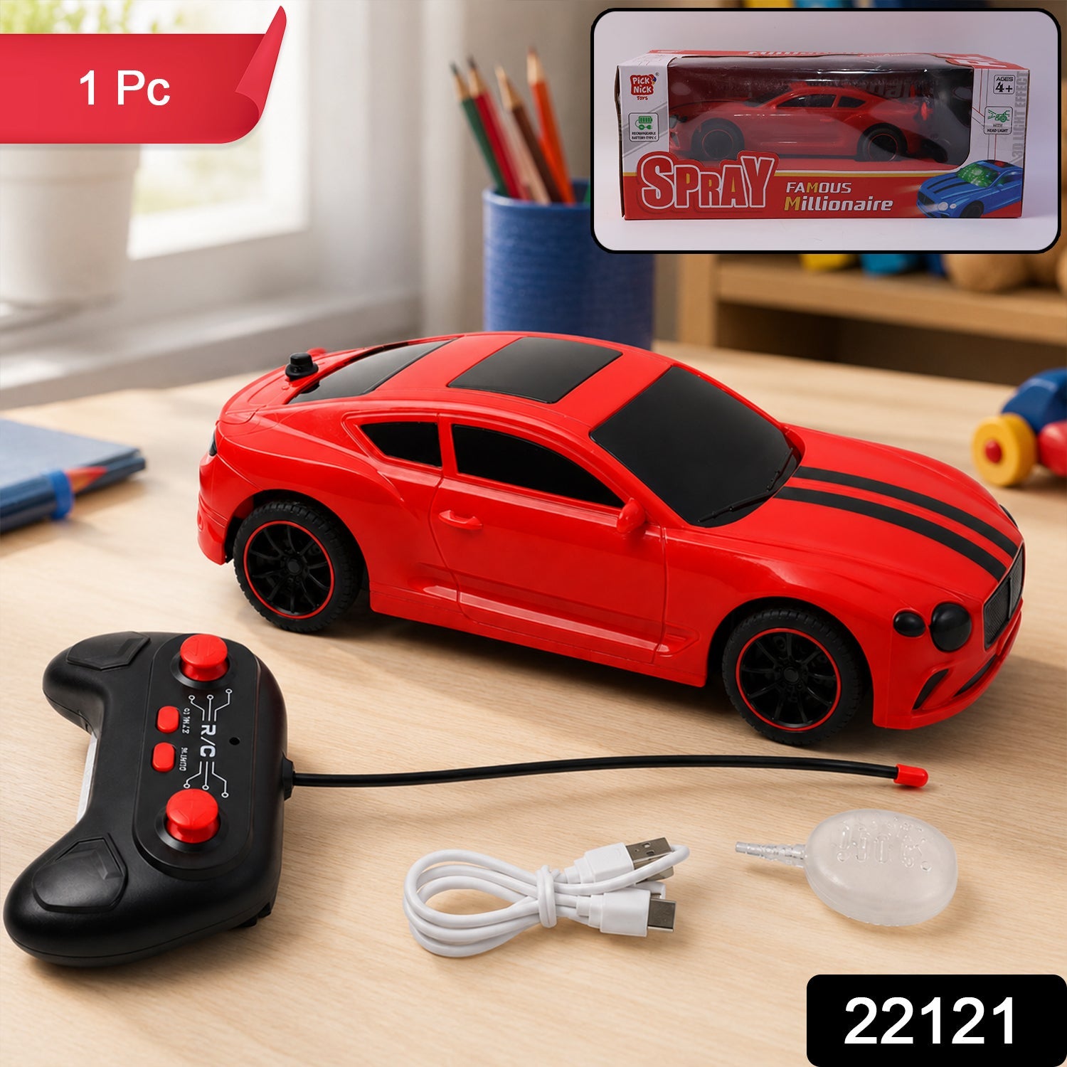 High-Speed Remote Control Sports Car – Durable, Bright Lights & Quick Movements Secondary image
