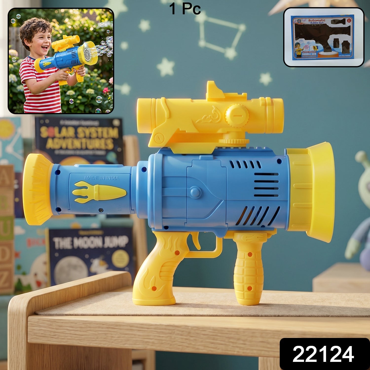 Automatic Bubble Gun – Rechargeable with Colorful Lights for Kids Secondary image