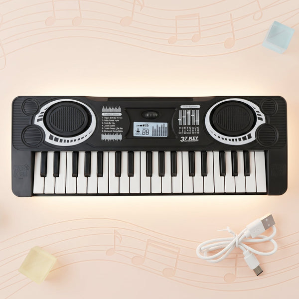 Close-up of keyboard toy keys, highlighting easy-to-press features