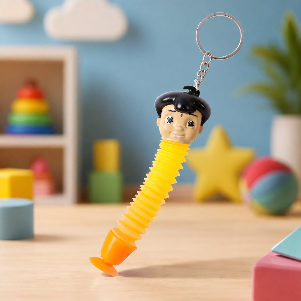 Colorful pop tube stretch cartoon toy for kids Main image
