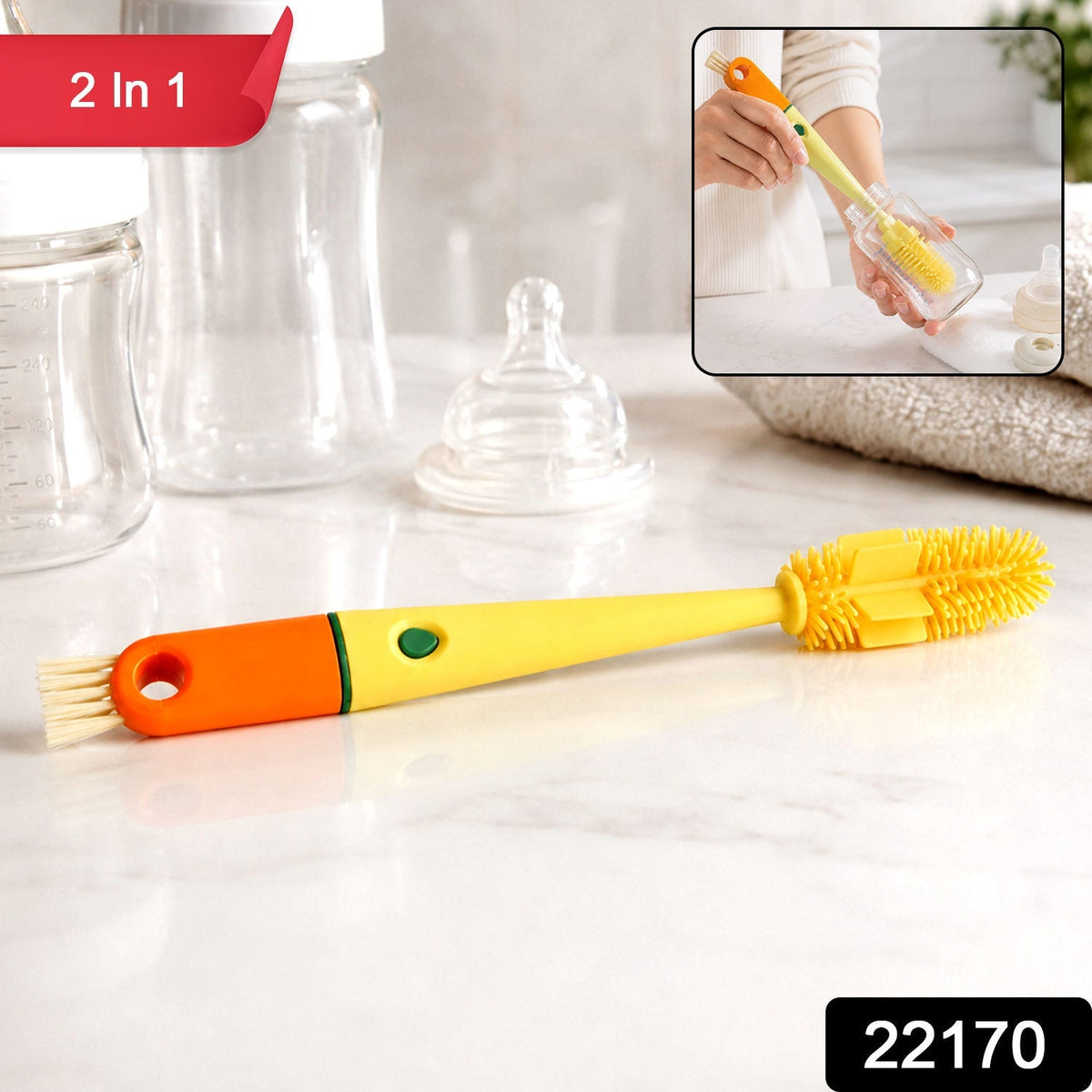 4 in 1 silicone bottle cleaning brush with long ergonomic handle Main image