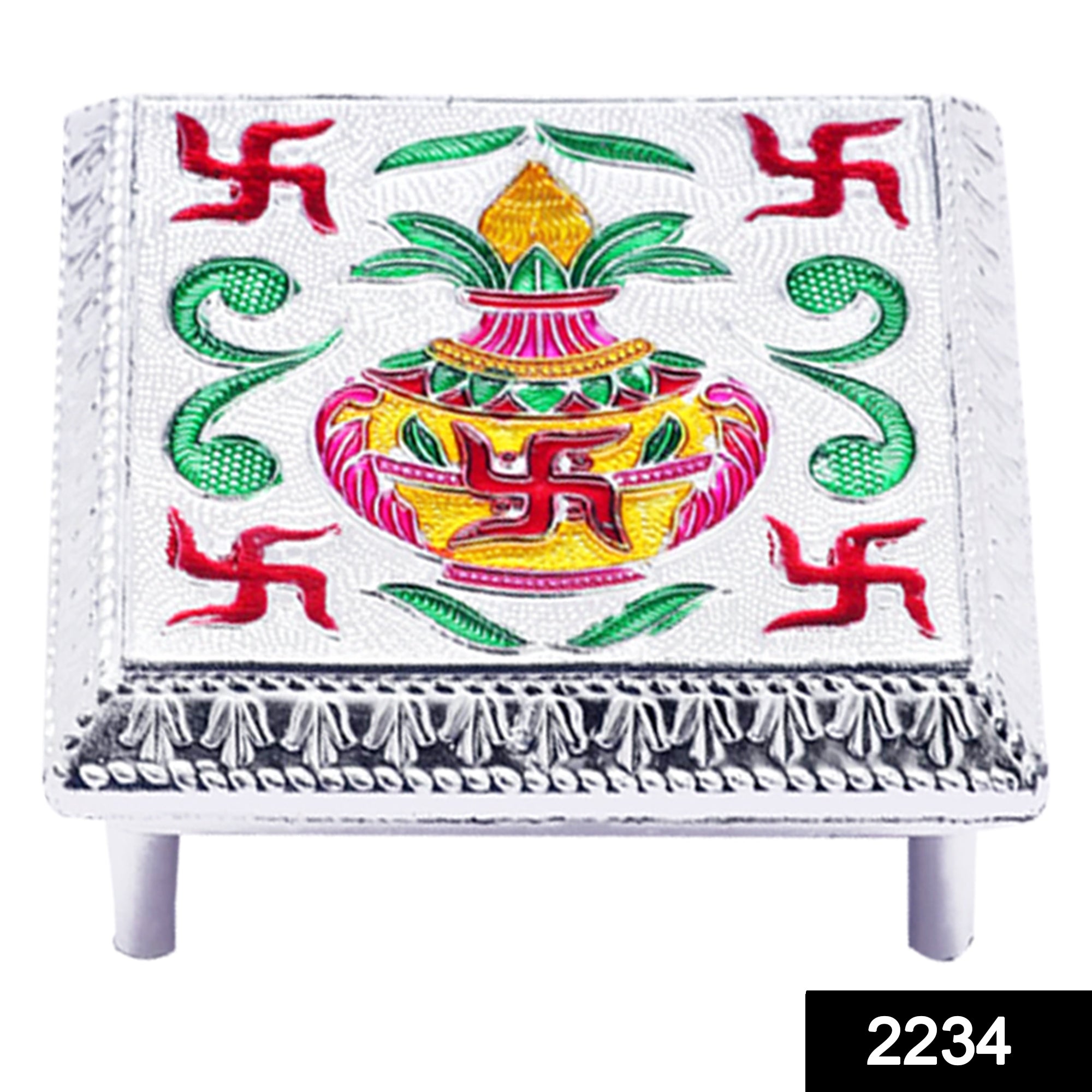 Aluminium Foil Bajot – Handcrafted Pooja Chowki for Home | Styleva Secondary image