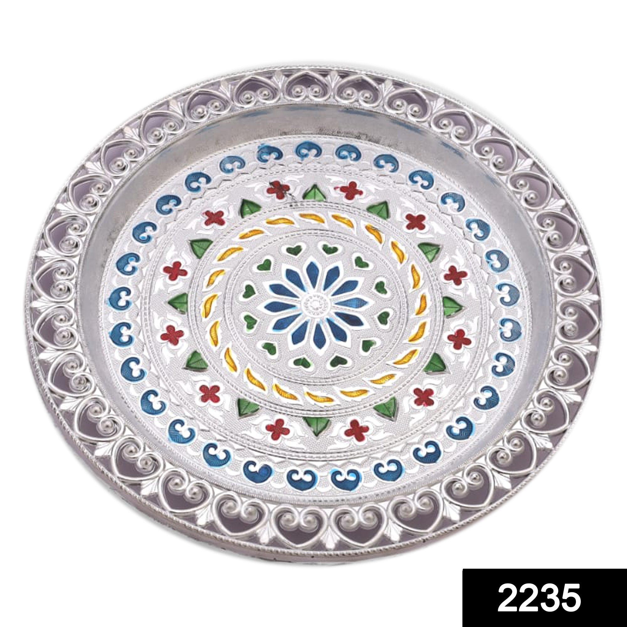Silver Plated Pooja Thali – Festive & Worship Decor | Indo Glow Secondary image