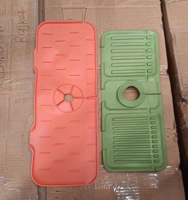 's durable silicone splash guard, ideal for keeping both kitchen and bathroom areas dry.
