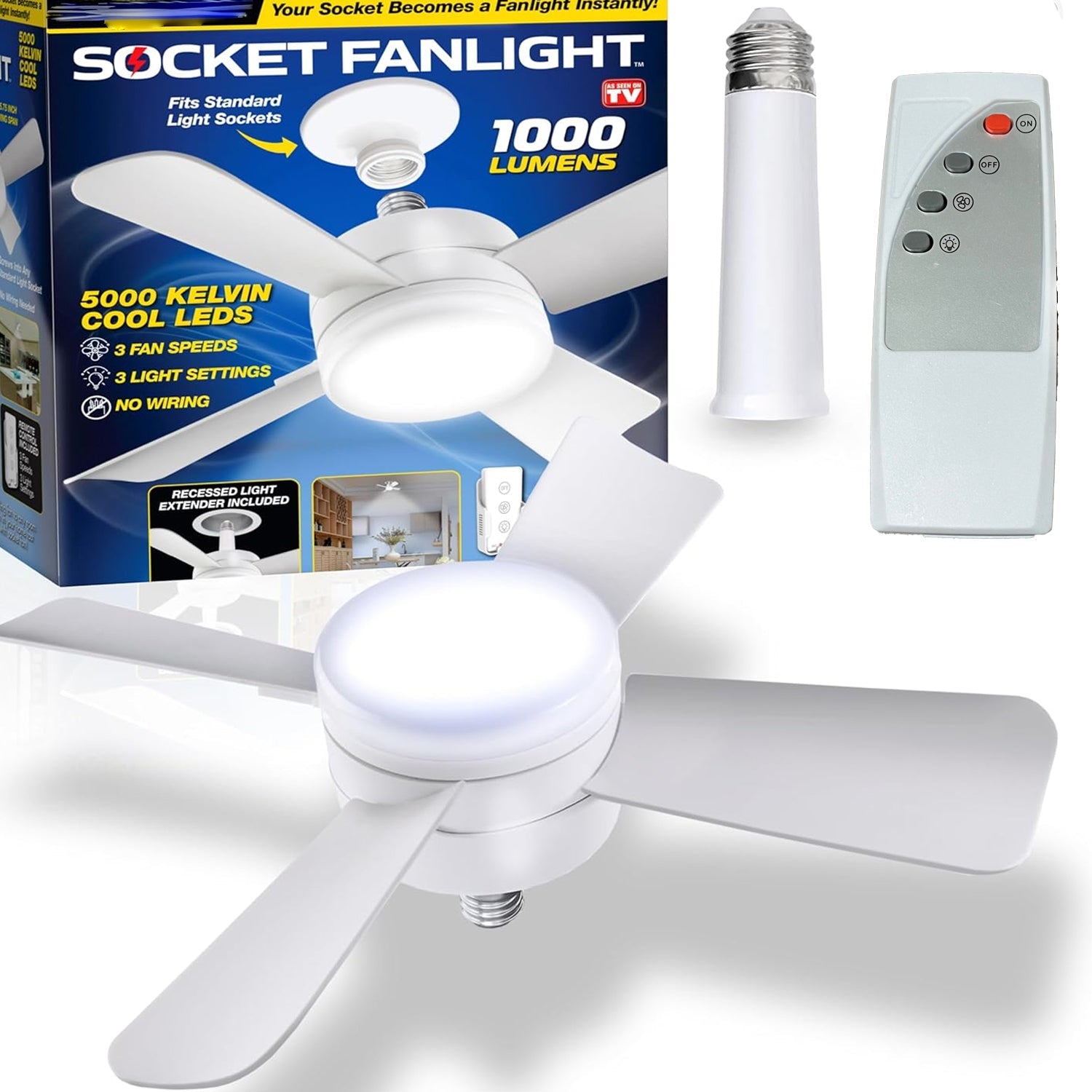 Ceiling Fan & LED Light – Space-Saving Cooling & Bright Illumination Secondary image