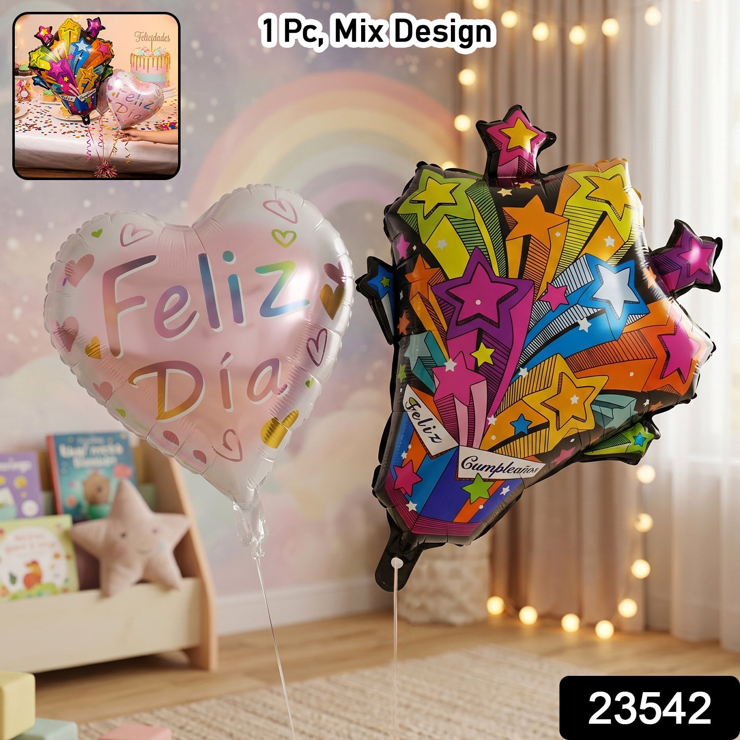 Feliz Dia Celebration Foil Balloon – Vibrant Party Decor Secondary image