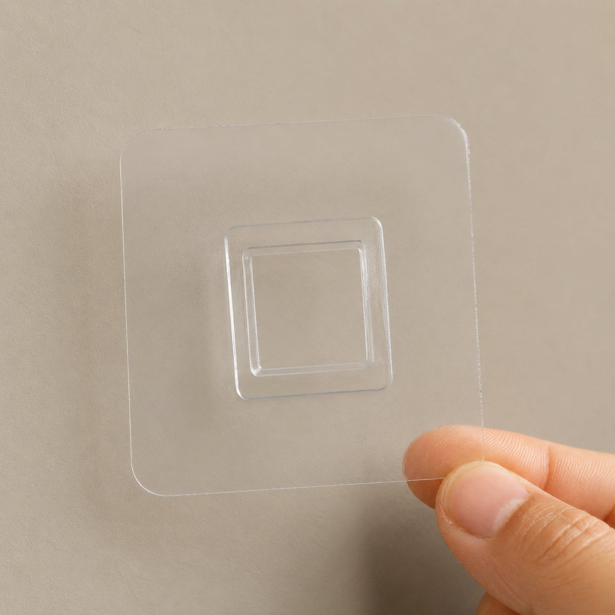 Transparent self adhesive wall hook with strong hold for home use Main image