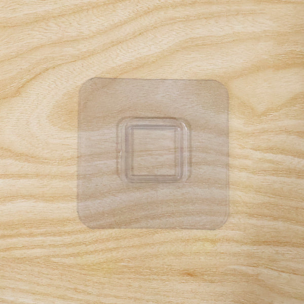 Snap-on wall hook base with clear design