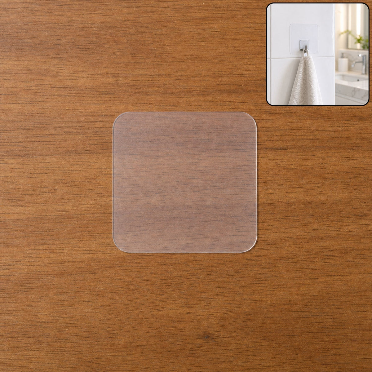 Transparent nano adhesive gel wall sticker pad holding light items securely Main image