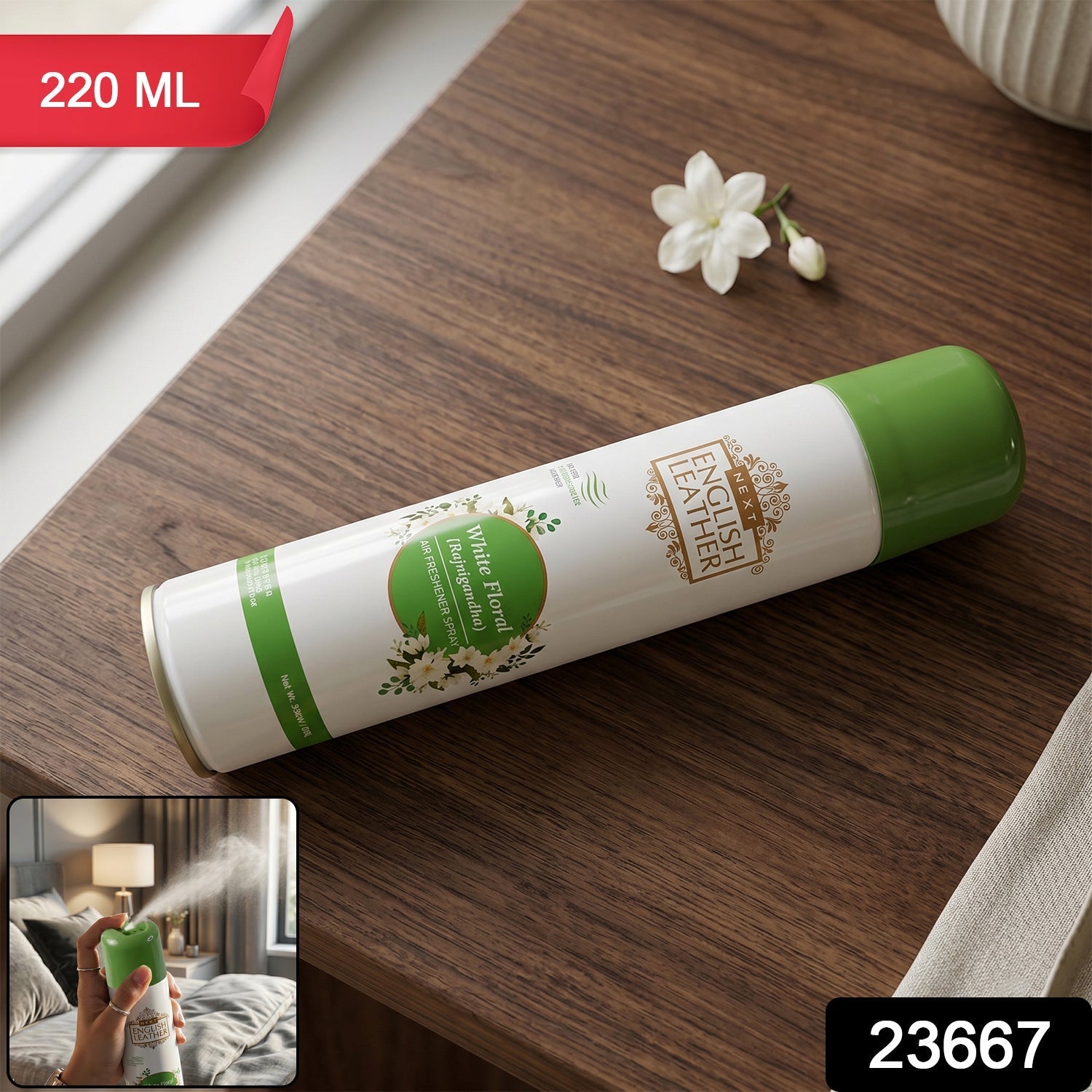 Rajnigandha Air Freshener Spray – Long-lasting White Floral Fragrance Secondary image