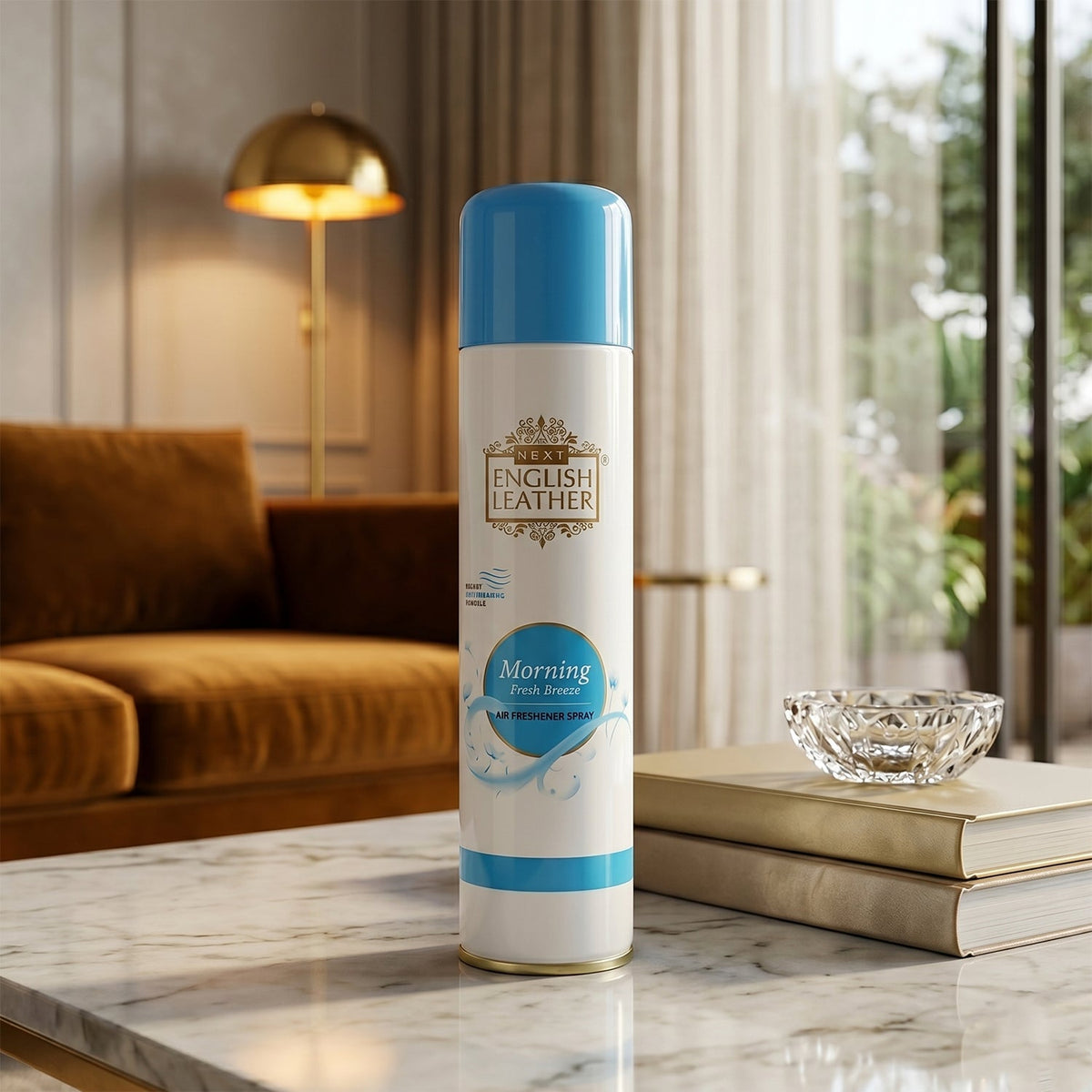 Next English Leather Morning Fresh Breeze air freshener spray can with crisp scent Main image