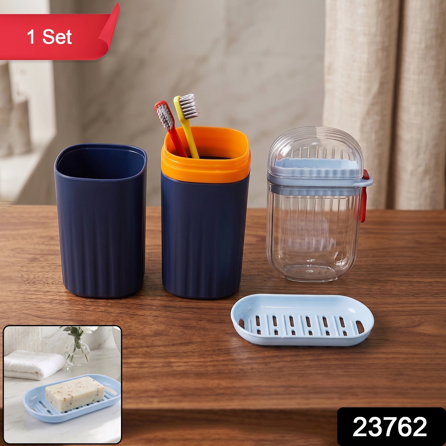 Bathroom Accessories Combo Set – Stylish & Travel-Friendly Organisation Secondary image