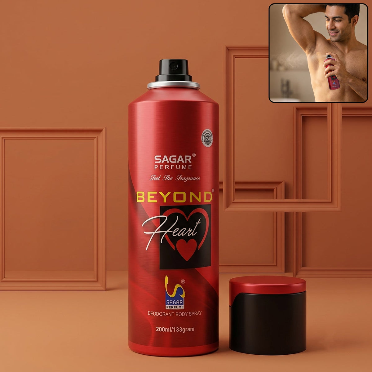 Sagar Beyond Heart men's body spray with masculine fragrance Main image