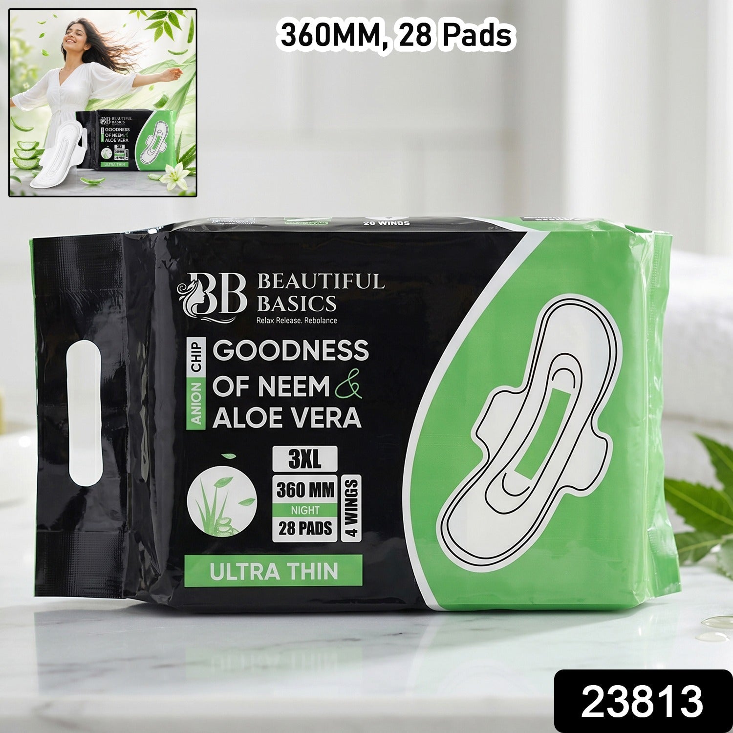 Sanitary Pads – Extra Long Night Protection for Heavy Flow Secondary image