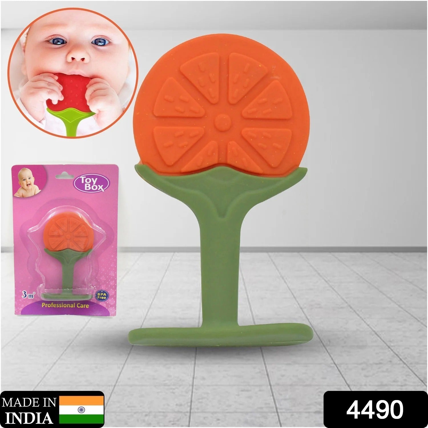 Baby Silicone Teether – Soft BPA-Free Fruit Toy for Gums | Babyova Secondary image