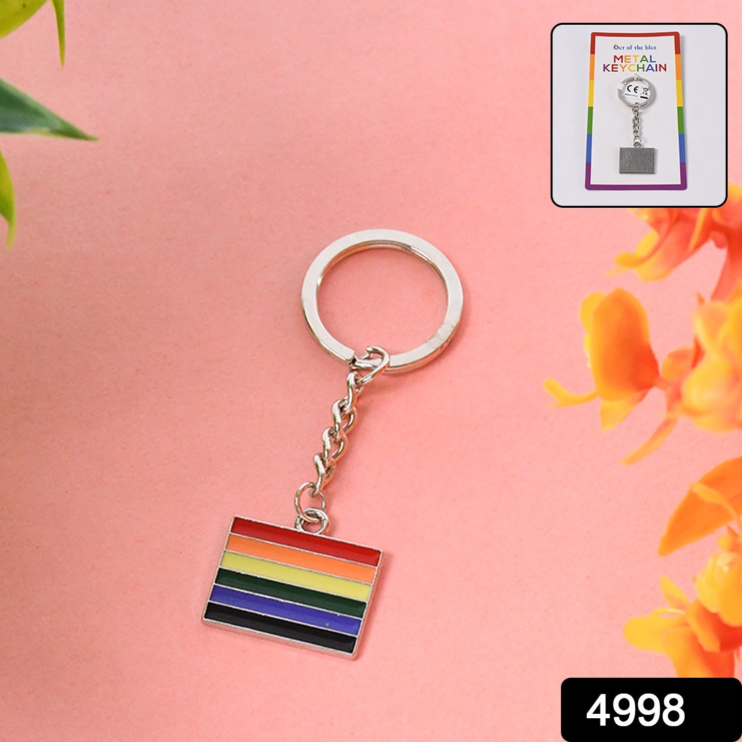 Rainbow Metal Keyring – Stylish & Durable Accessory (1 Pc / Mix Design) Secondary image