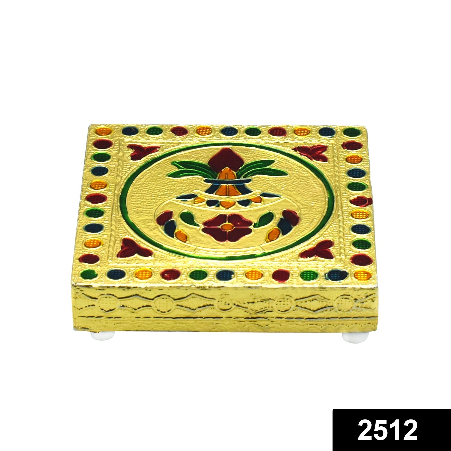 Wooden Bajot – Handcrafted Pooja Chowki & Stool | Styleva Secondary image