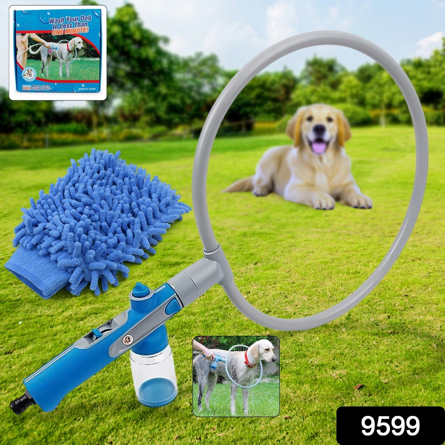 Pet Shower Sprayer – 360° Cat Dog Grooming Tool | PureBeard Secondary image