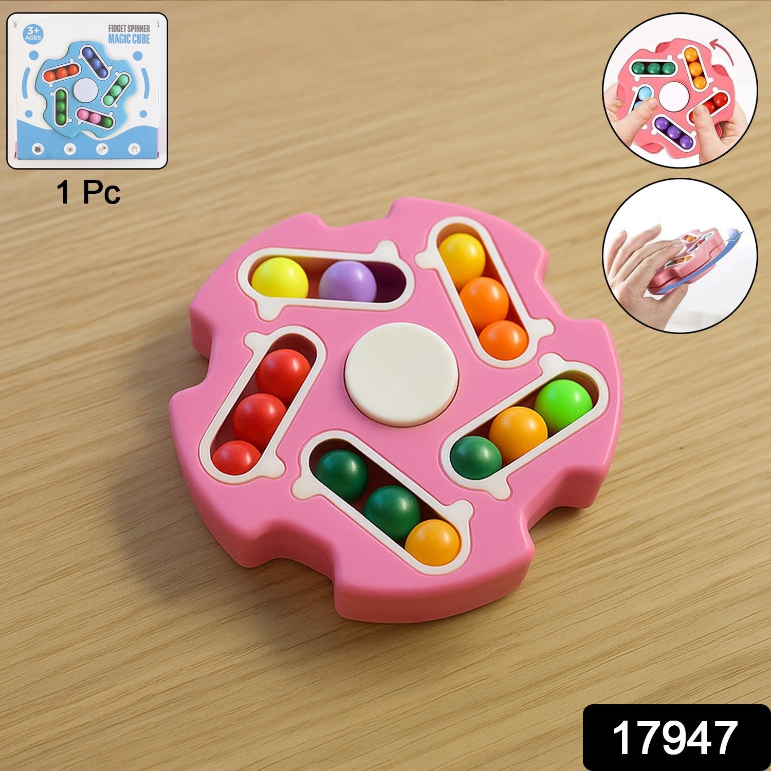 Fidget Magic Cube Spinner Toy – Stress Relief & Focus Enhancer Secondary image