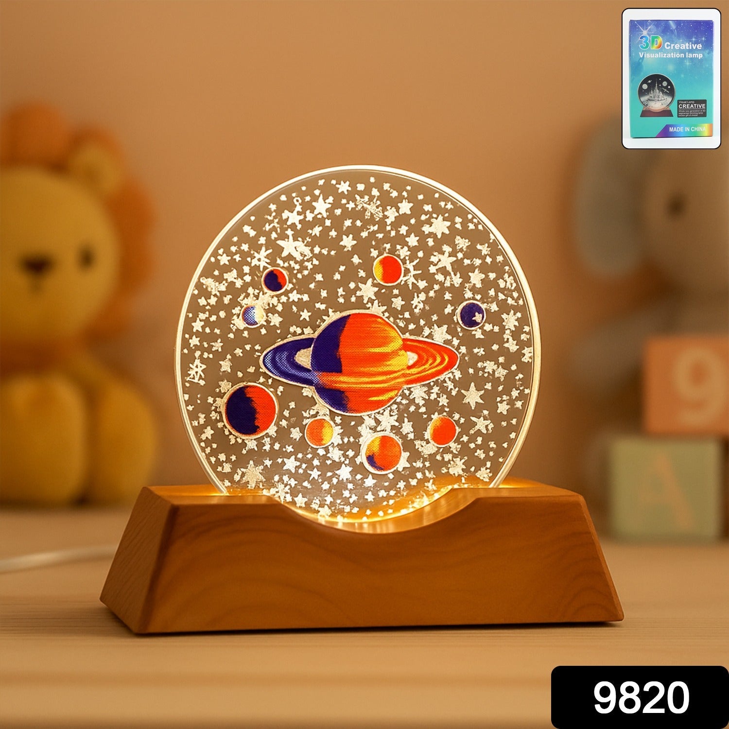 3D Visualization Lamp – LED Night Light with Planet Design Secondary image