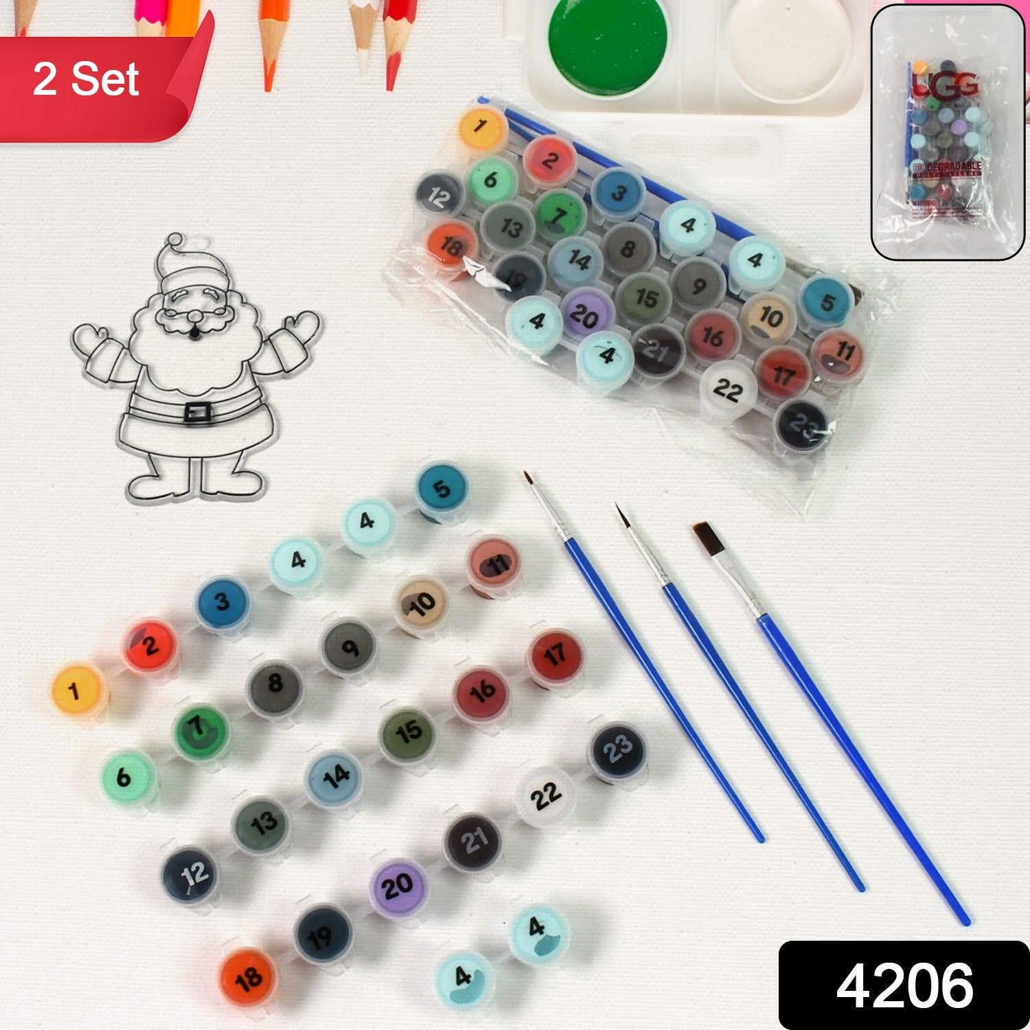 Adult Paint by Number Kit – 2 Set with 24 Colors | Craftily Secondary image