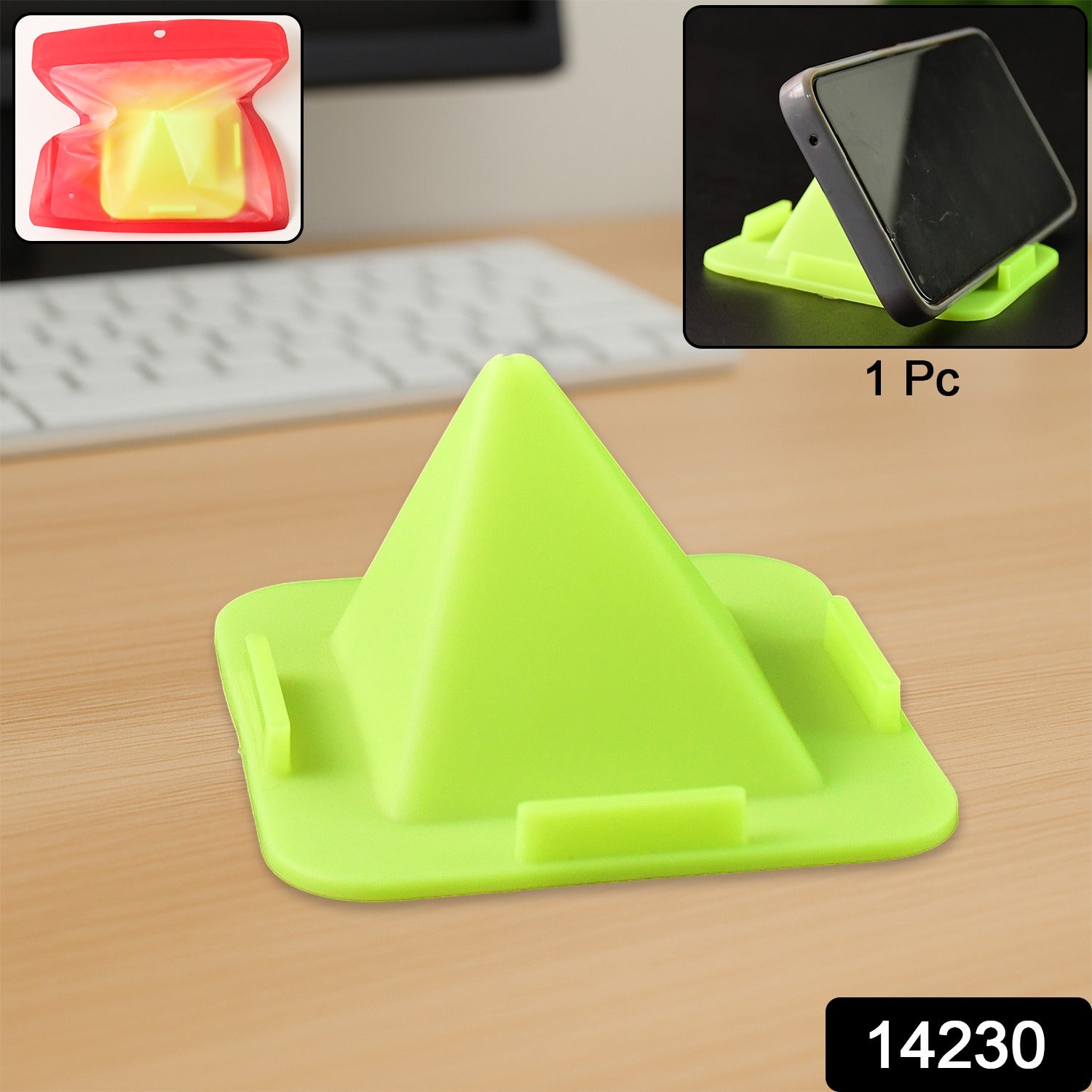 Pyramid Mobile Stand – Universal Four-Sided Phone Holder for Desk Secondary image