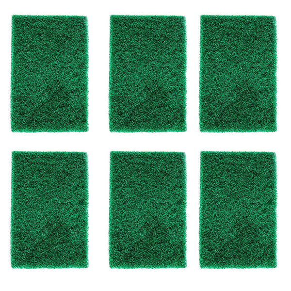 Multiple aqua green scrub sponge pads, ideal for kitchen cleaning tasks.