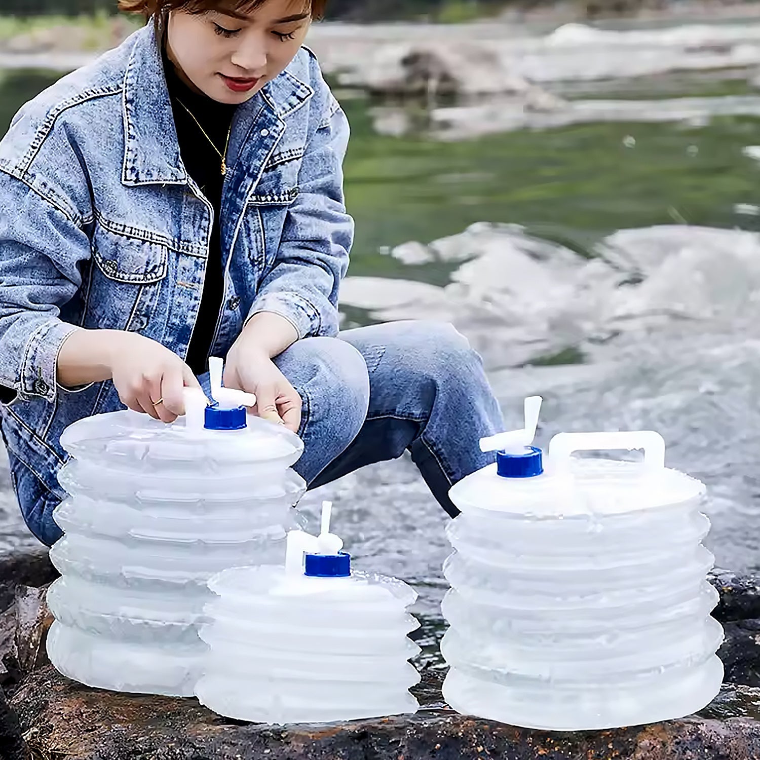 Collapsible Water Container – 10L Portable for Camping | hydrozilla Secondary image