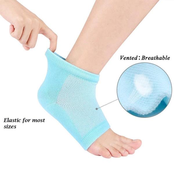Silicone gel heel socks providing cushioning for everyday comfort. Main image