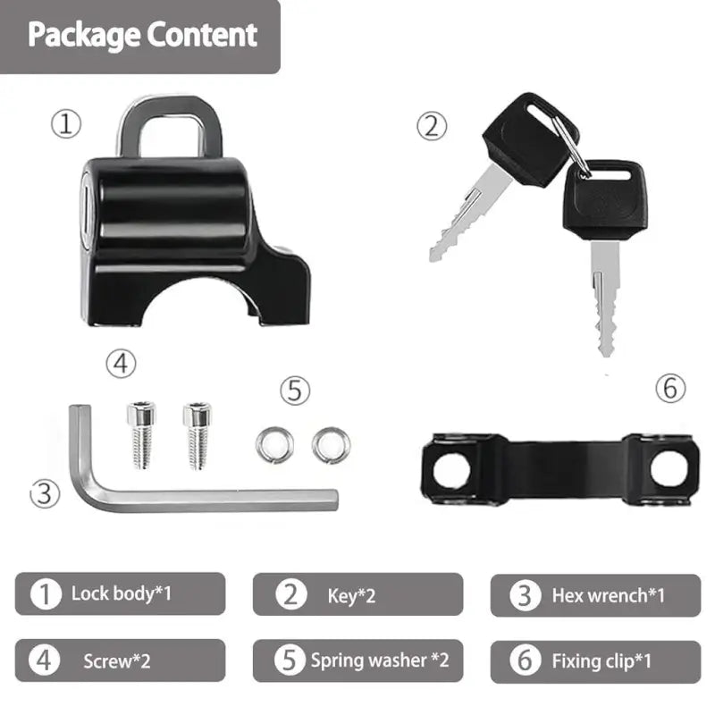 Bike Helmet Lock – Anti-Theft Security Lock with Keys for Motorcycle & Scooter Secondary image