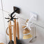 Black rotatable hooks with six prongs ideal for kitchen utensil storage