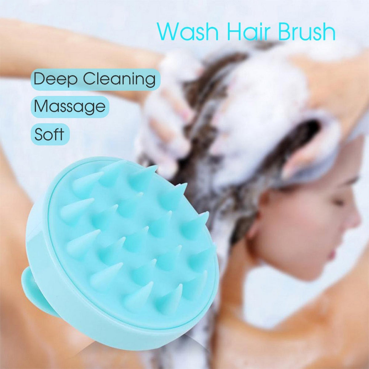 Ergonomic scalp massager shampoo brush for invigorating hair wash sessions. Main image