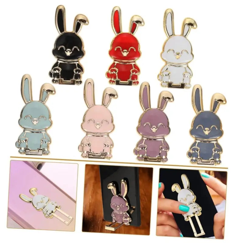 Cute Rabbit Mobile Phone Stand – Adorable Bunny Desk Holder for Smartphone & Tabletop Use