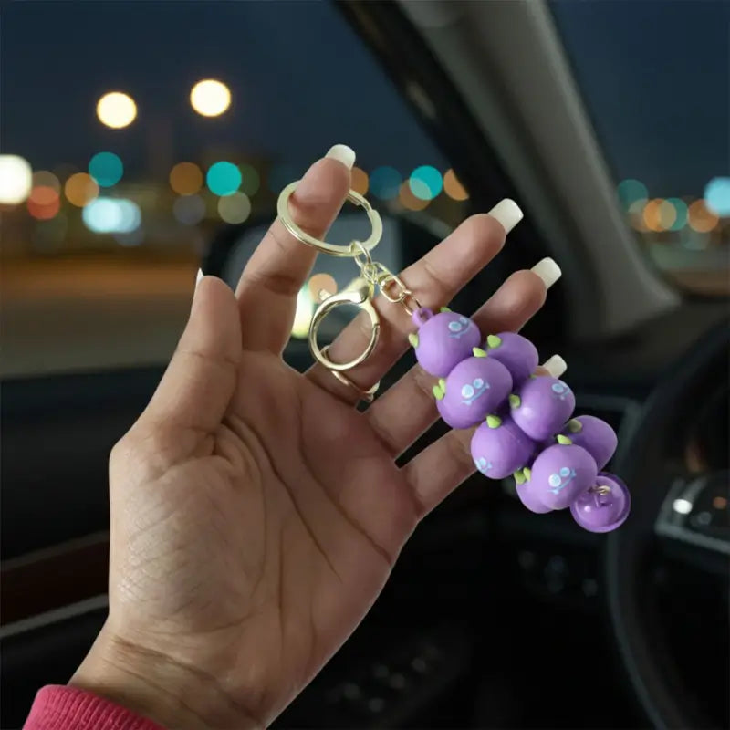 Cloud Cartoon Keychain with Bell – Cute Colorful Bag & Backpack Charm for Kids, Girls & Women