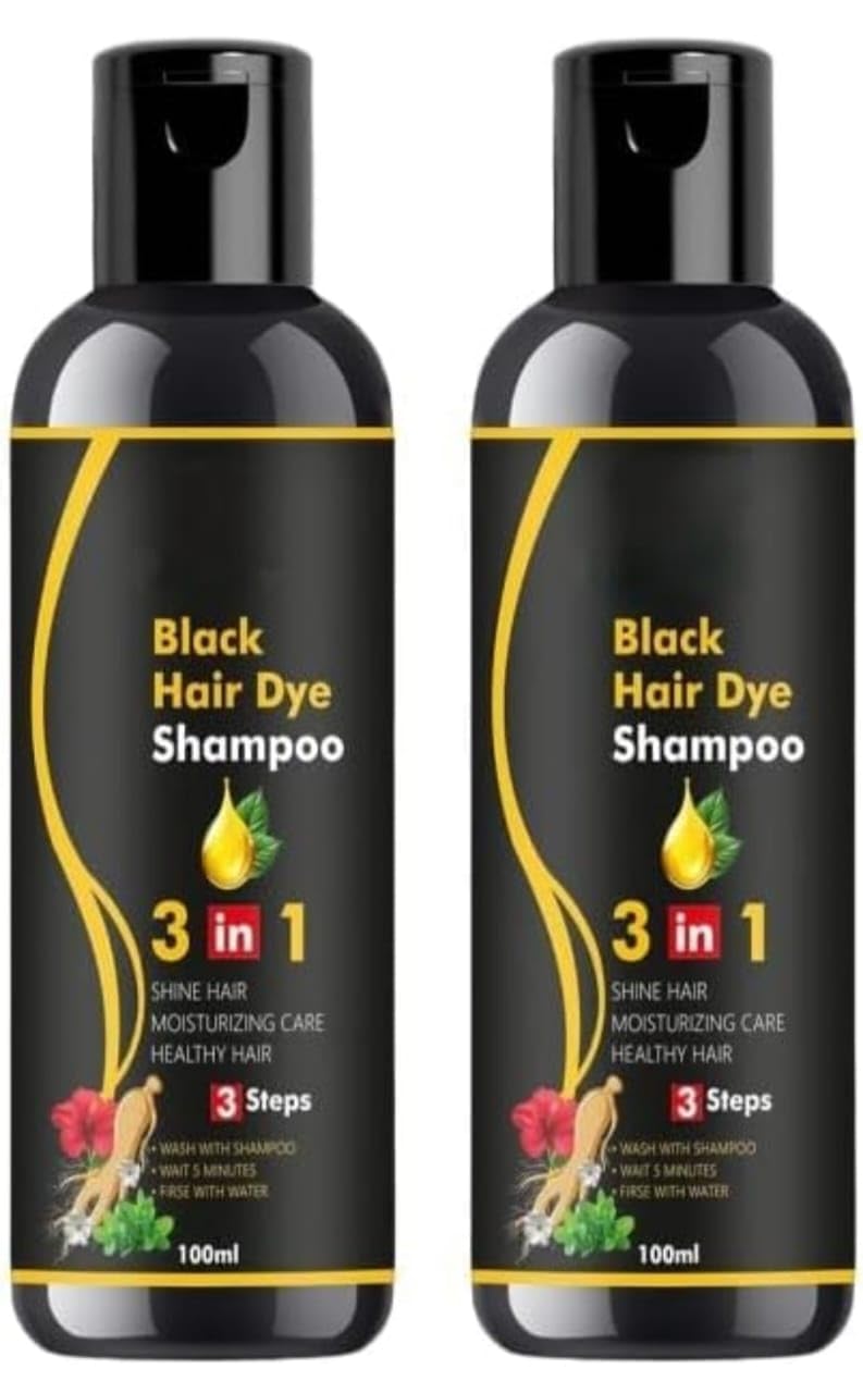 3 in 1 Hair Dye Black Hair Shampoo for Women & Men ( Pack Of 2 ) Secondary image