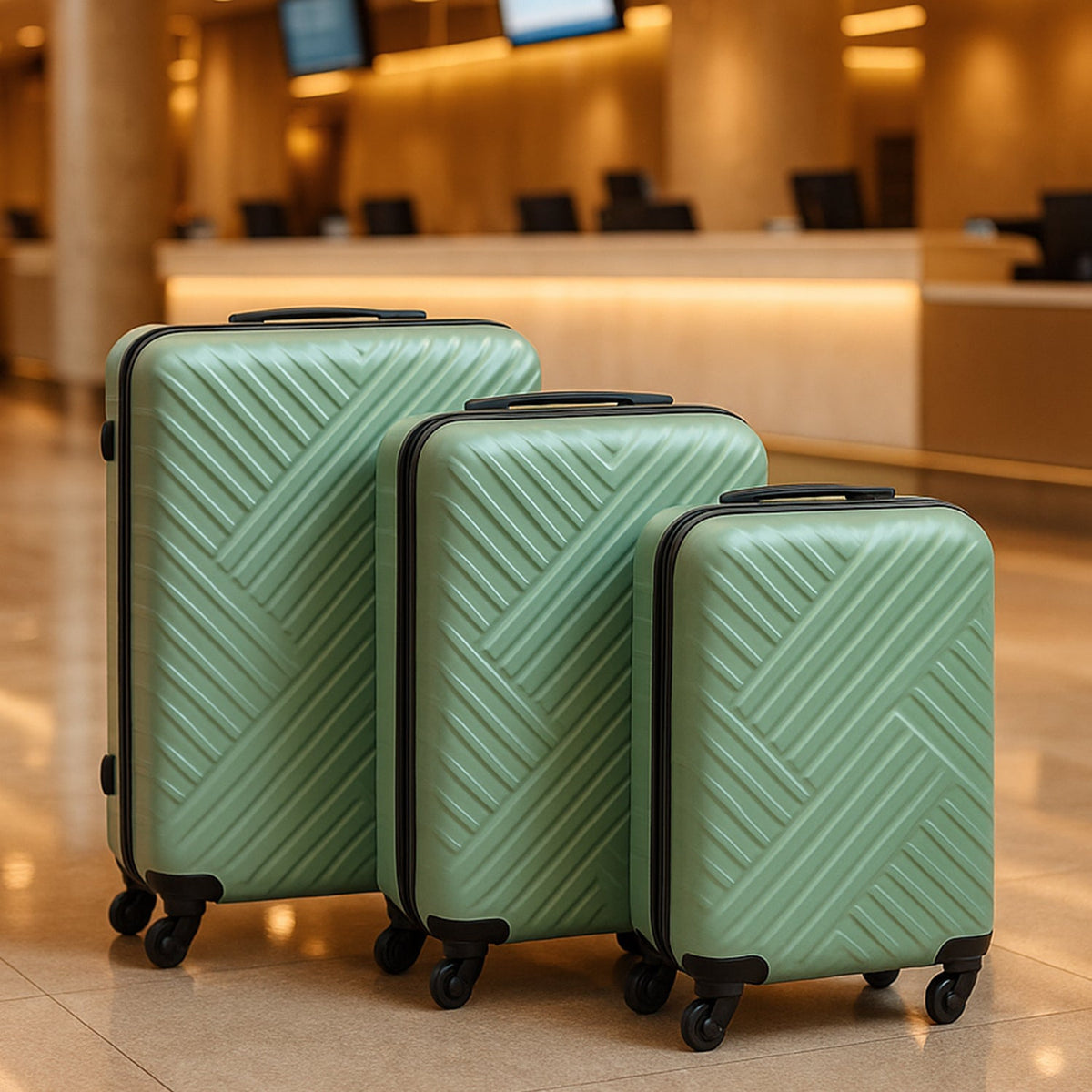 Trekola 3-in-1 luggage set in three sizes, perfect for all travel needs. Main image