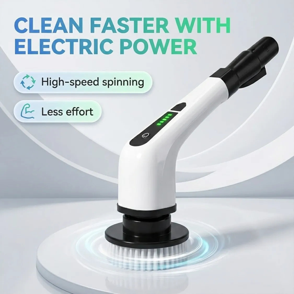 7-in-1 cordless rechargeable electric spin scrubber brush with extension handle cleaning tiles Main image