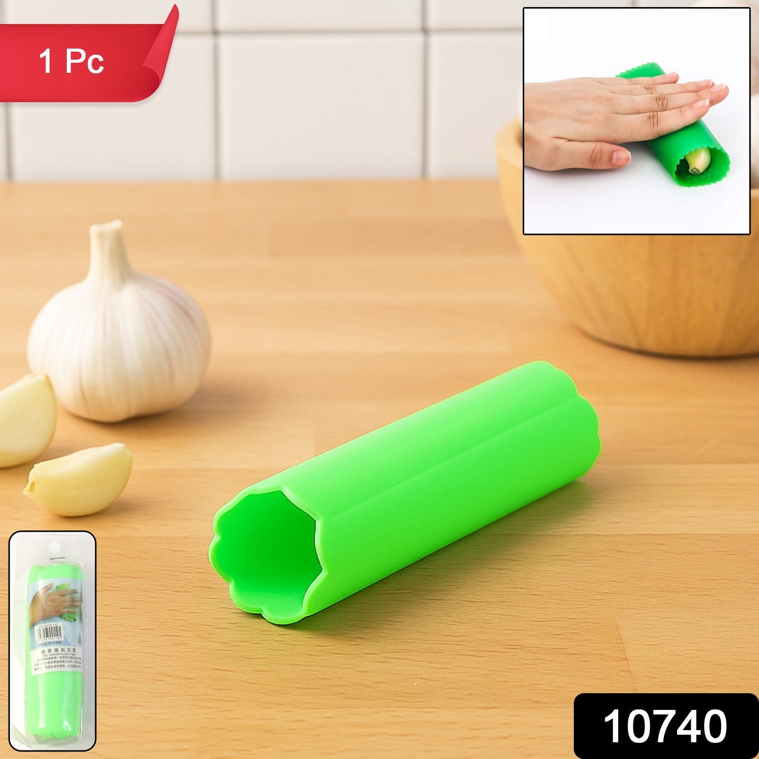 Silicone Garlic Peeler Tube – Quick & Hands-Free Garlic Skin Removal Secondary image
