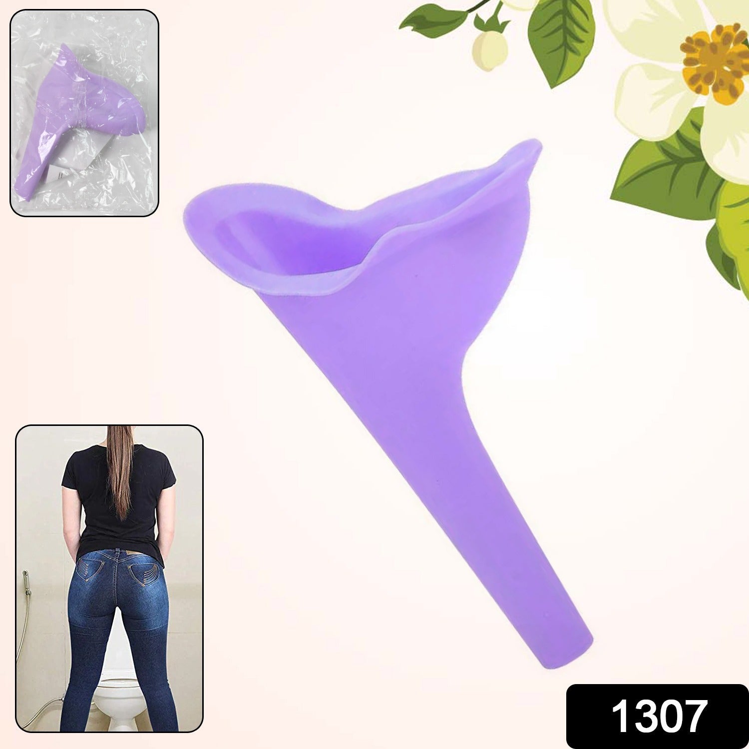 Female Urinal Funnel – Portable Reusable Silicone | Velvet Wellness Secondary image